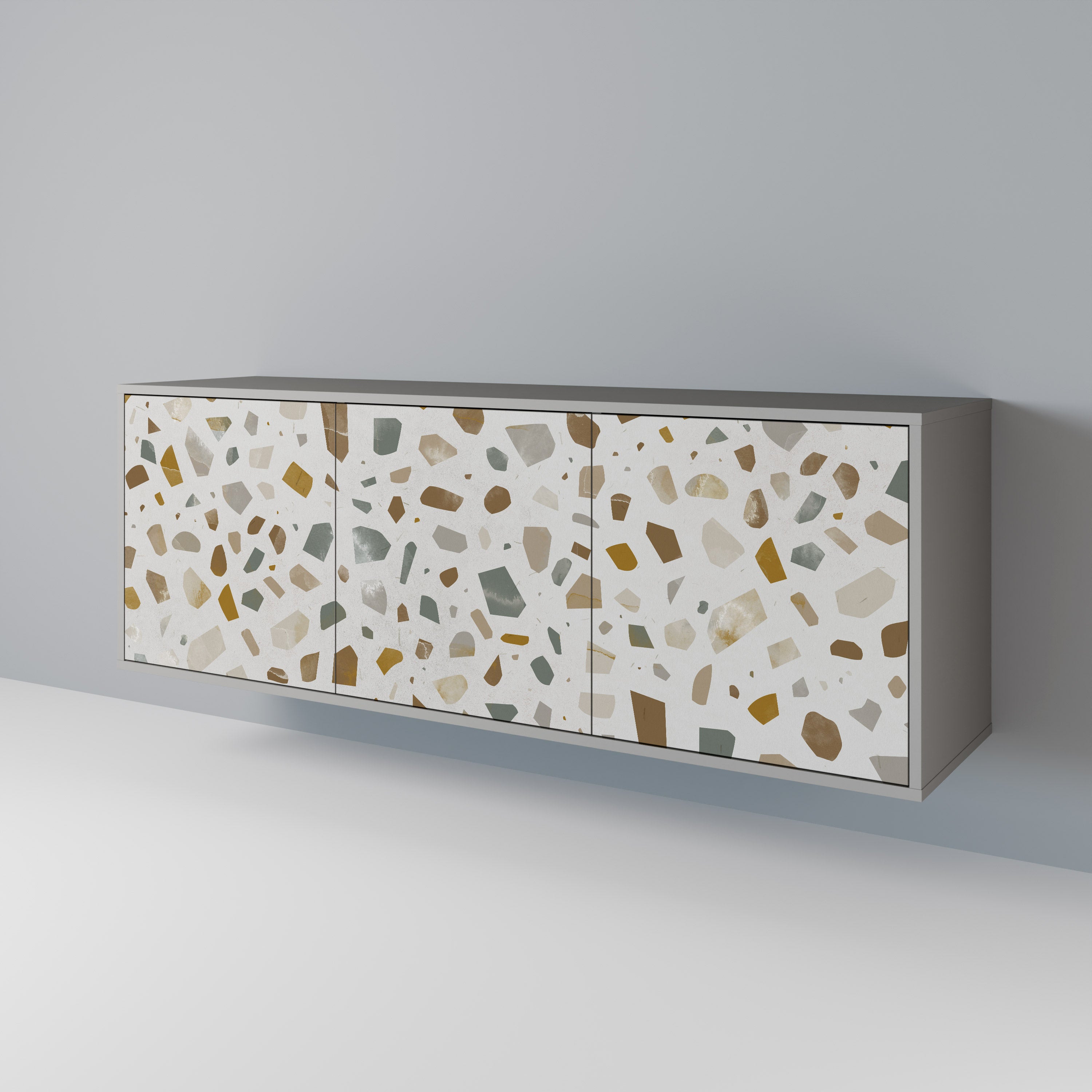 PIECES OF TOMORROW 3-Door Sideboard in Grey Finish