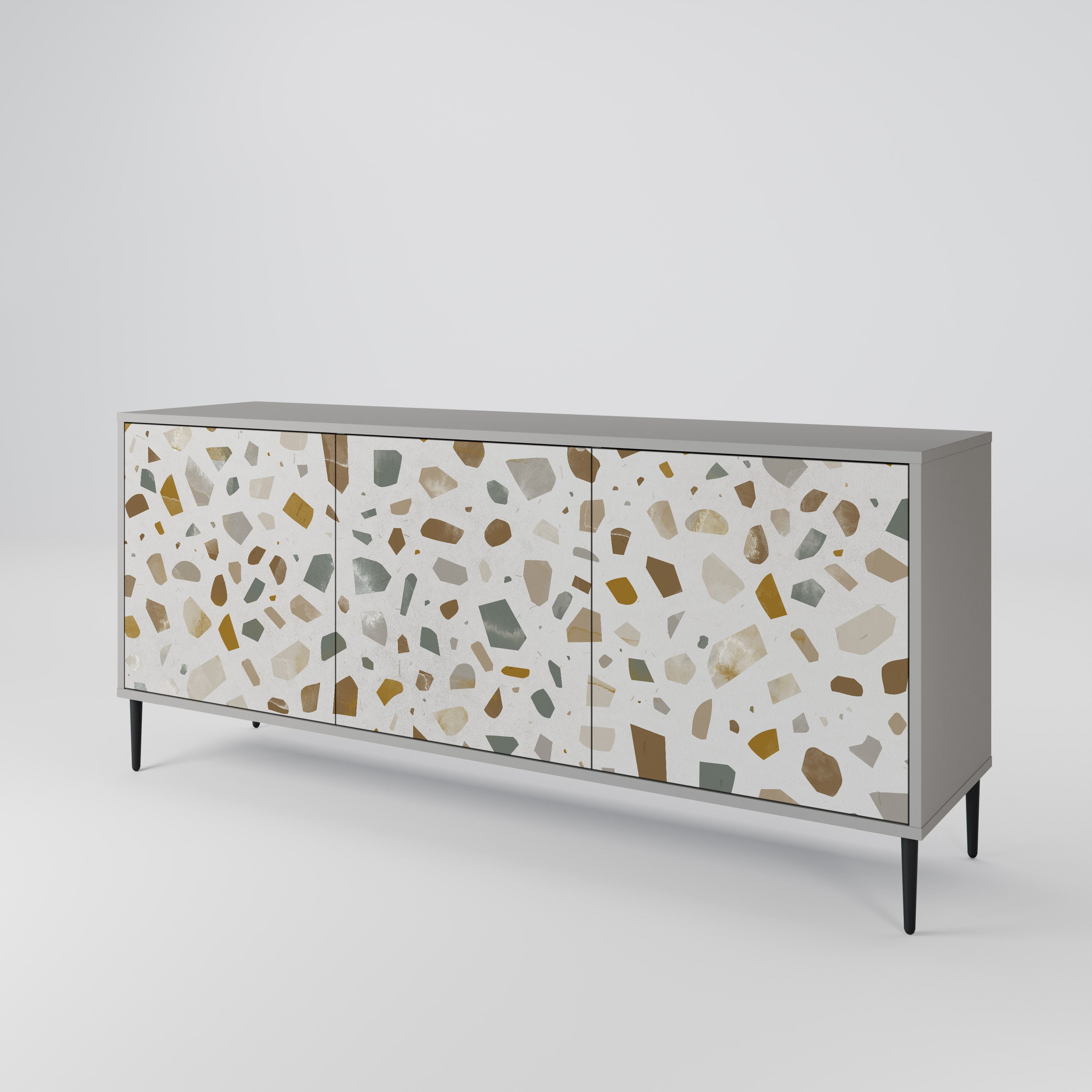 PIECES OF TOMORROW 3-Door Sideboard in Grey Finish