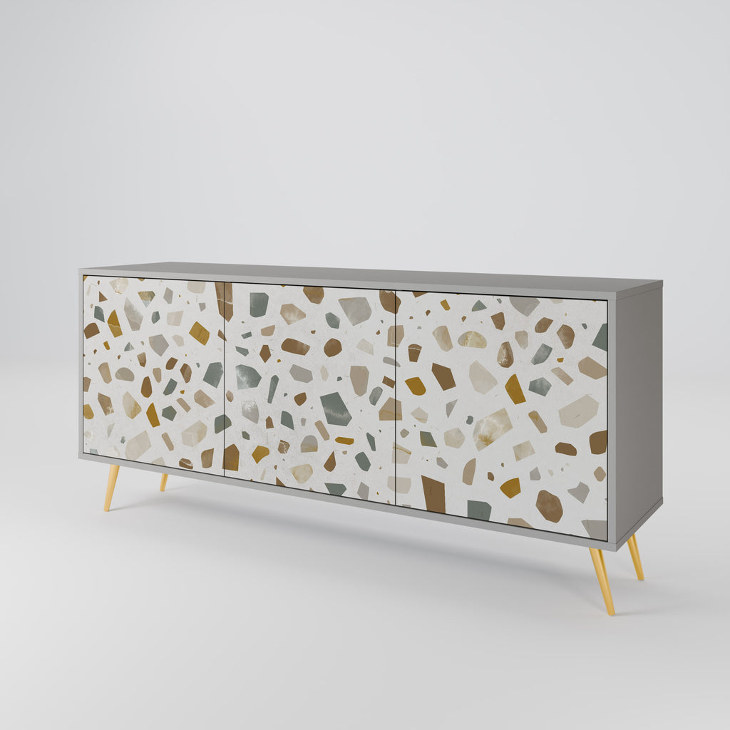 PIECES OF TOMORROW 3-Door Sideboard in Grey Finish