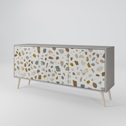 PIECES OF TOMORROW 3-Door Sideboard in Grey Finish