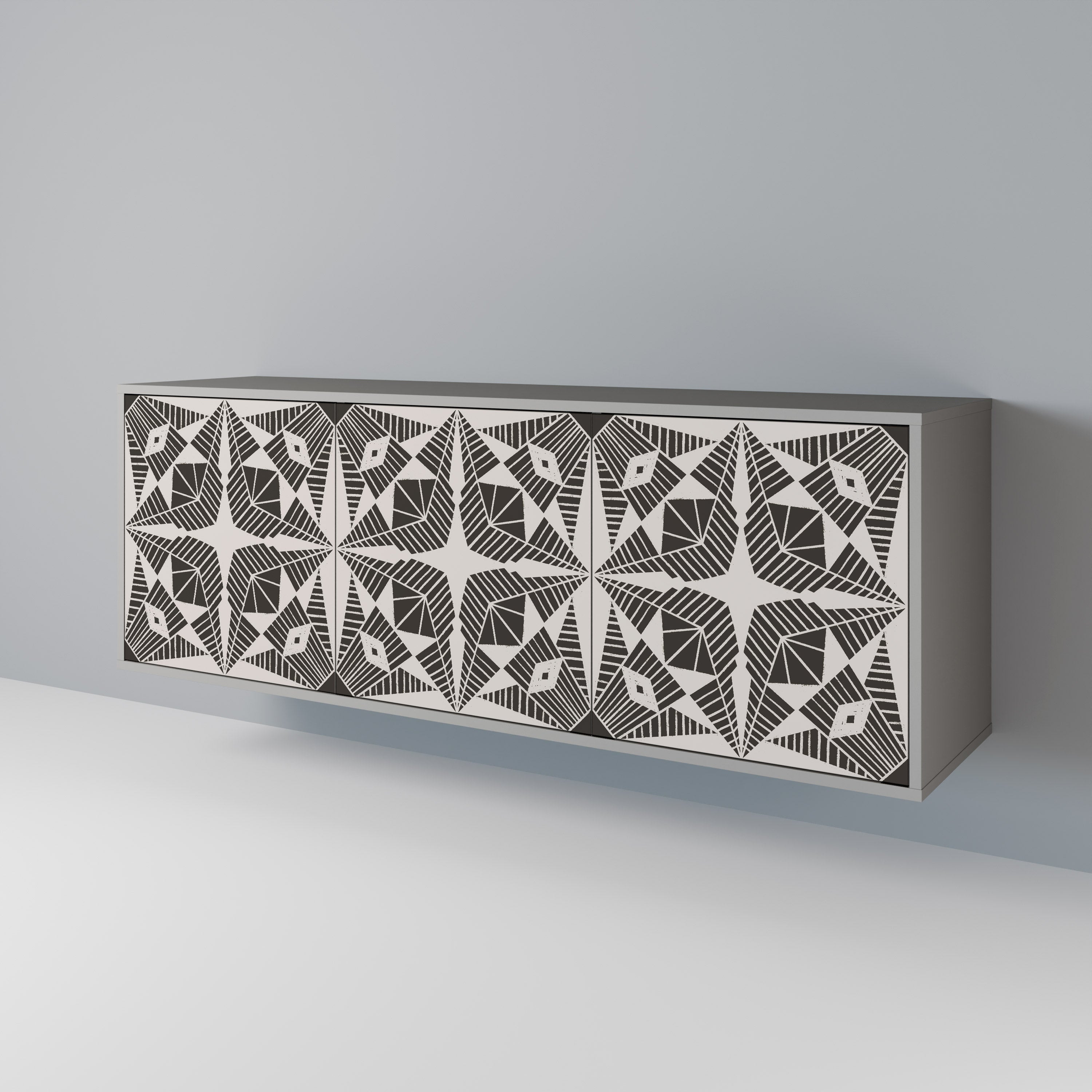 MONOCHROME NEXUS Skänk med tre dörrar