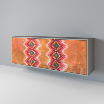 INDIAN FOLK 3-Door Sideboard in Grey Finish