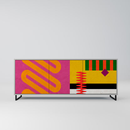 VIVID ART 3-dörrars skänk i grå finish