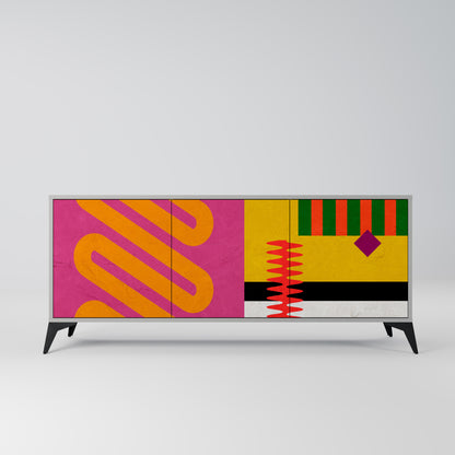 VIVID ART 3-dörrars skänk i grå finish
