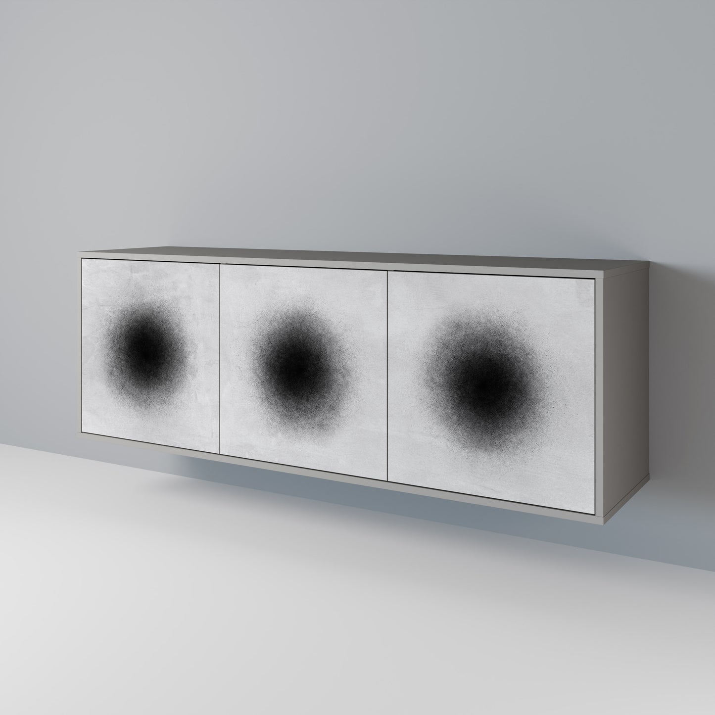BLACK HOLE Skänk med tre dörrar