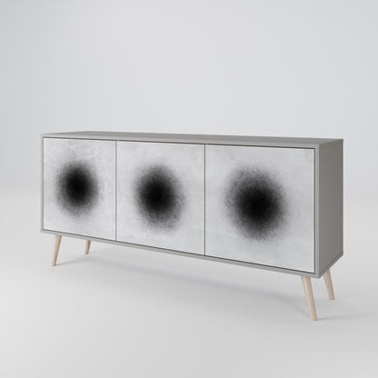 BLACK HOLE Skänk med tre dörrar