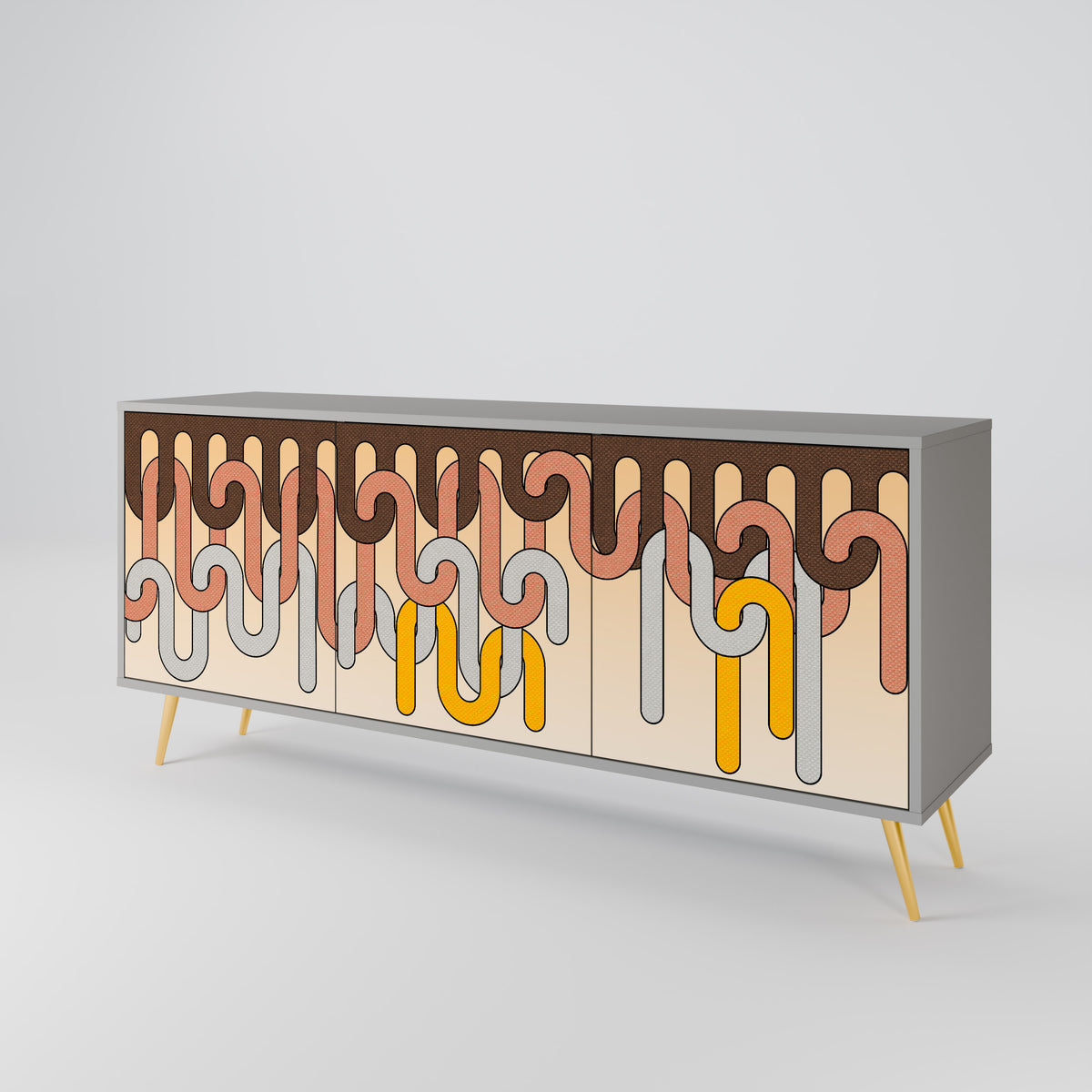 COLORFUL STRINGS 3-Door Sideboard