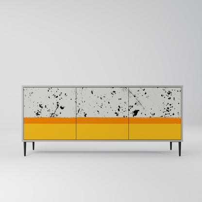 FÄRGAD AV ORANGE 3-dörrars skänk i grå finish