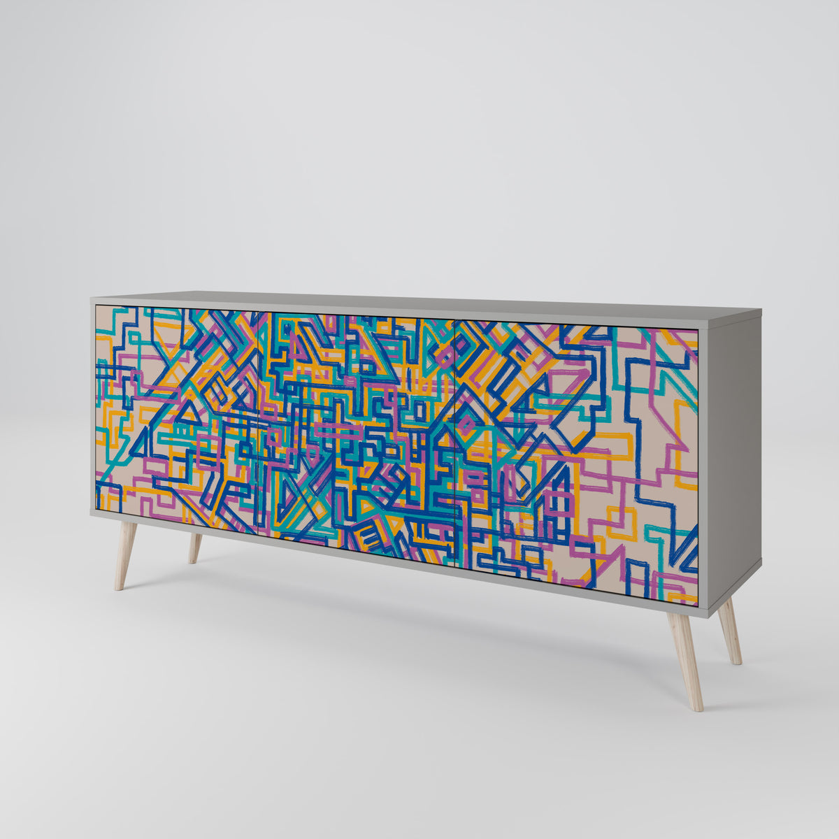 MEMORIES MAP 3-Door Sideboard