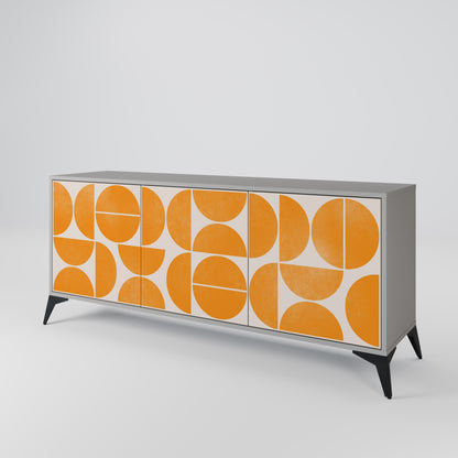 ÅTERKOMMANDE DRÖMMAR 3-dörrars sideboard i grå finish