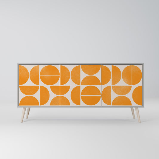 ÅTERKOMMANDE DRÖMMAR 3-dörrars sideboard i grå finish