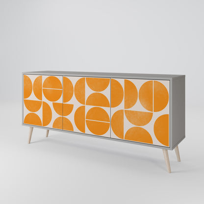 ÅTERKOMMANDE DRÖMMAR 3-dörrars sideboard i grå finish