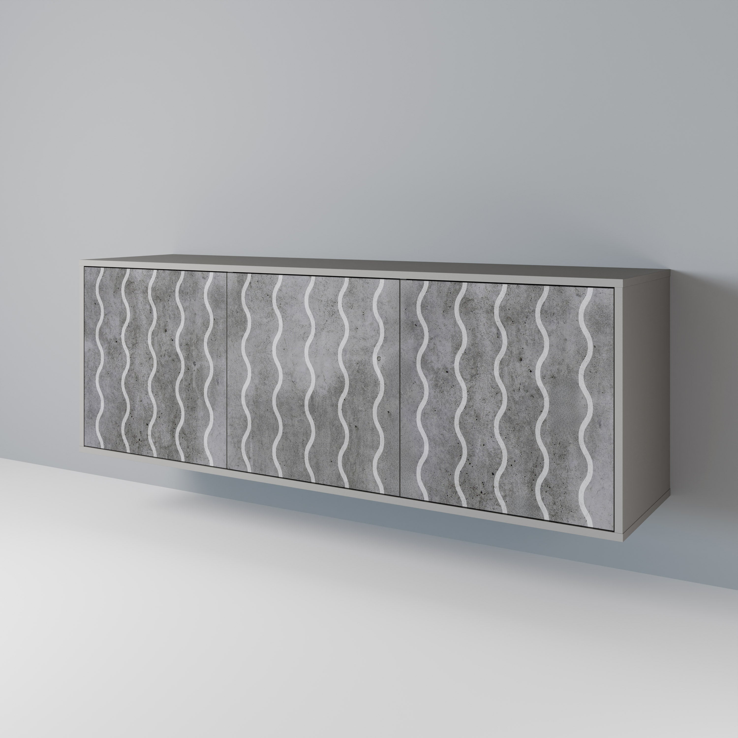 WAVES OF CONCRETE 3-Door Sideboard