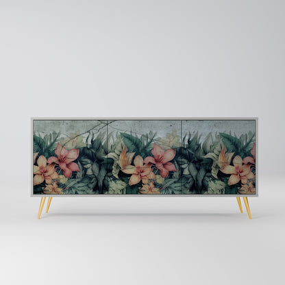 HEAVENLY BLOOM 3-dörrars skänk i grå finish