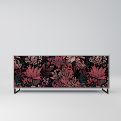 FLORAL WHISPER 3-dörrars skänk i grå finish