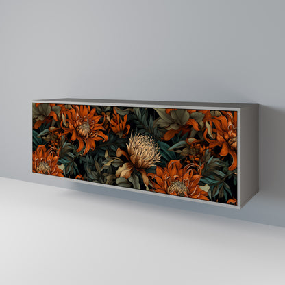 DAWN BLOOM 3-dörrars skänk i grå finish