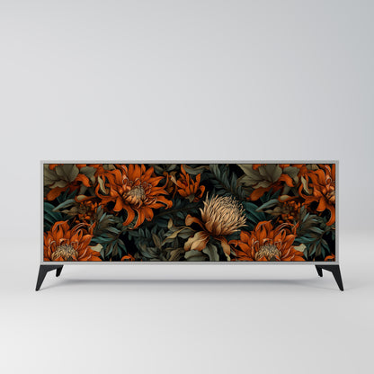 DAWN BLOOM 3-dörrars skänk i grå finish
