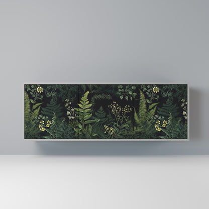 FERN FLOWERS 3-dörrars skänk i grå finish