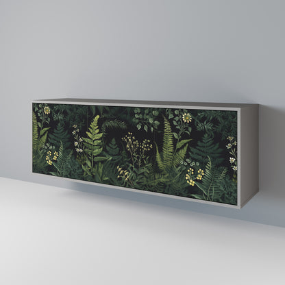 FERN FLOWERS 3-dörrars skänk i grå finish