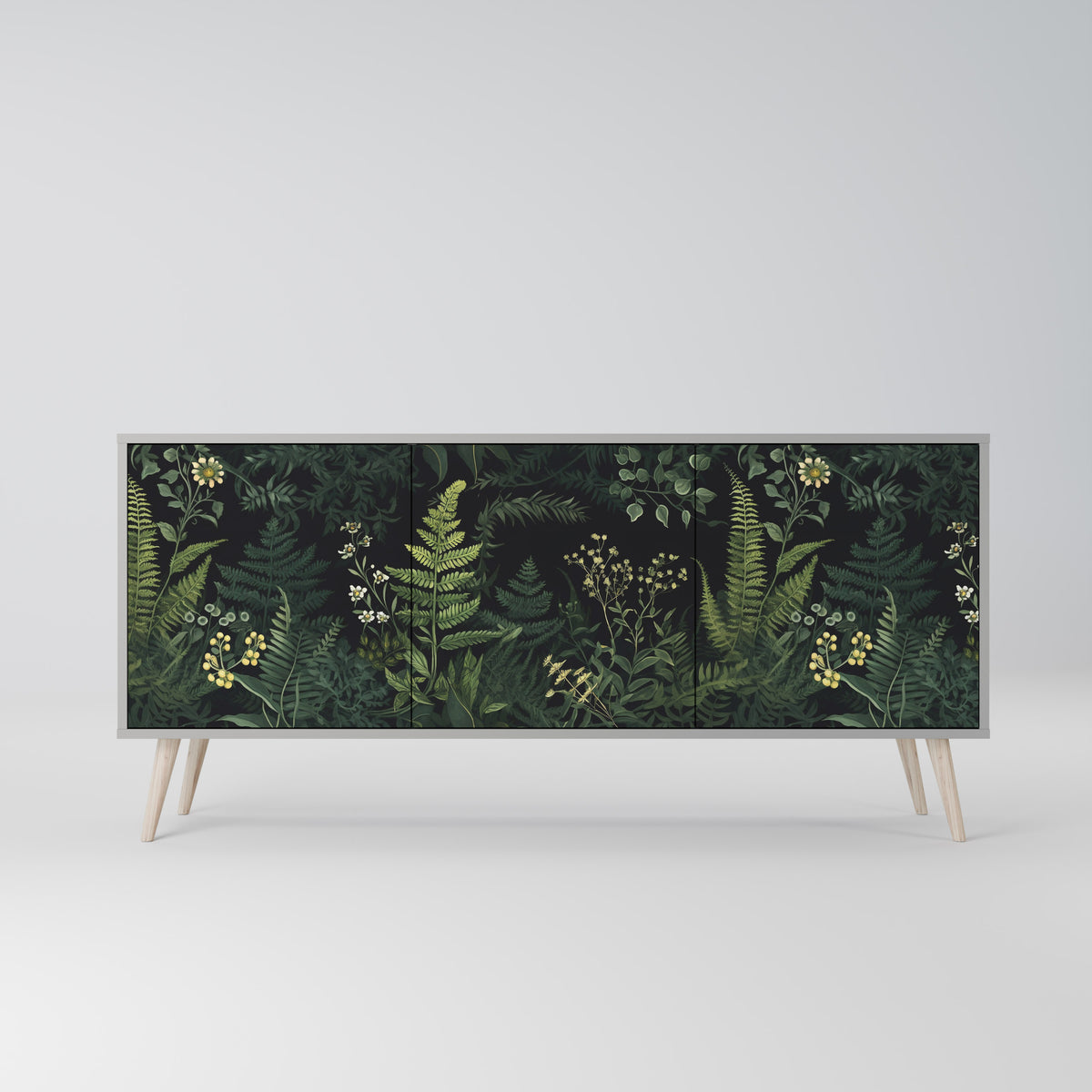 FERN FLOWERS Skänk med tre dörrar