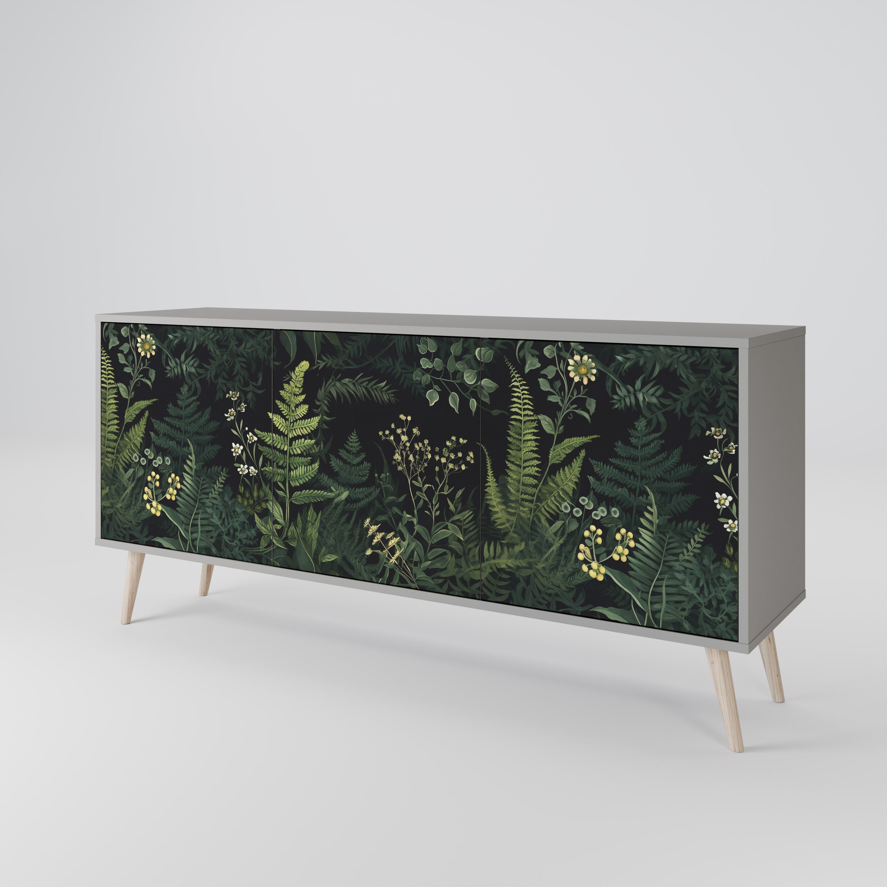 FERN FLOWERS Skänk med tre dörrar