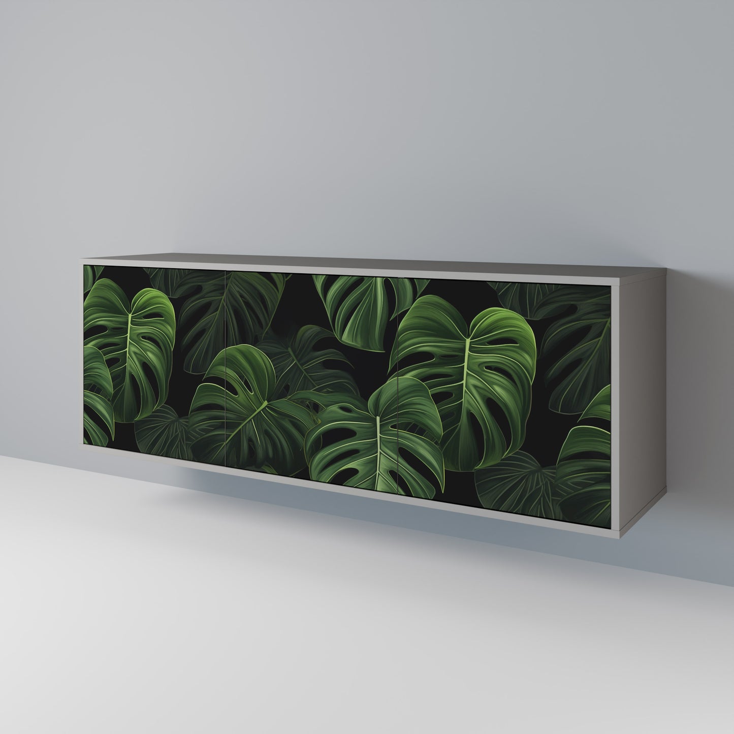 INFINITE MONSTERA 3-dörrars skänk i grå finish