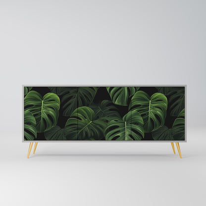 INFINITE MONSTERA 3-dörrars skänk i grå finish