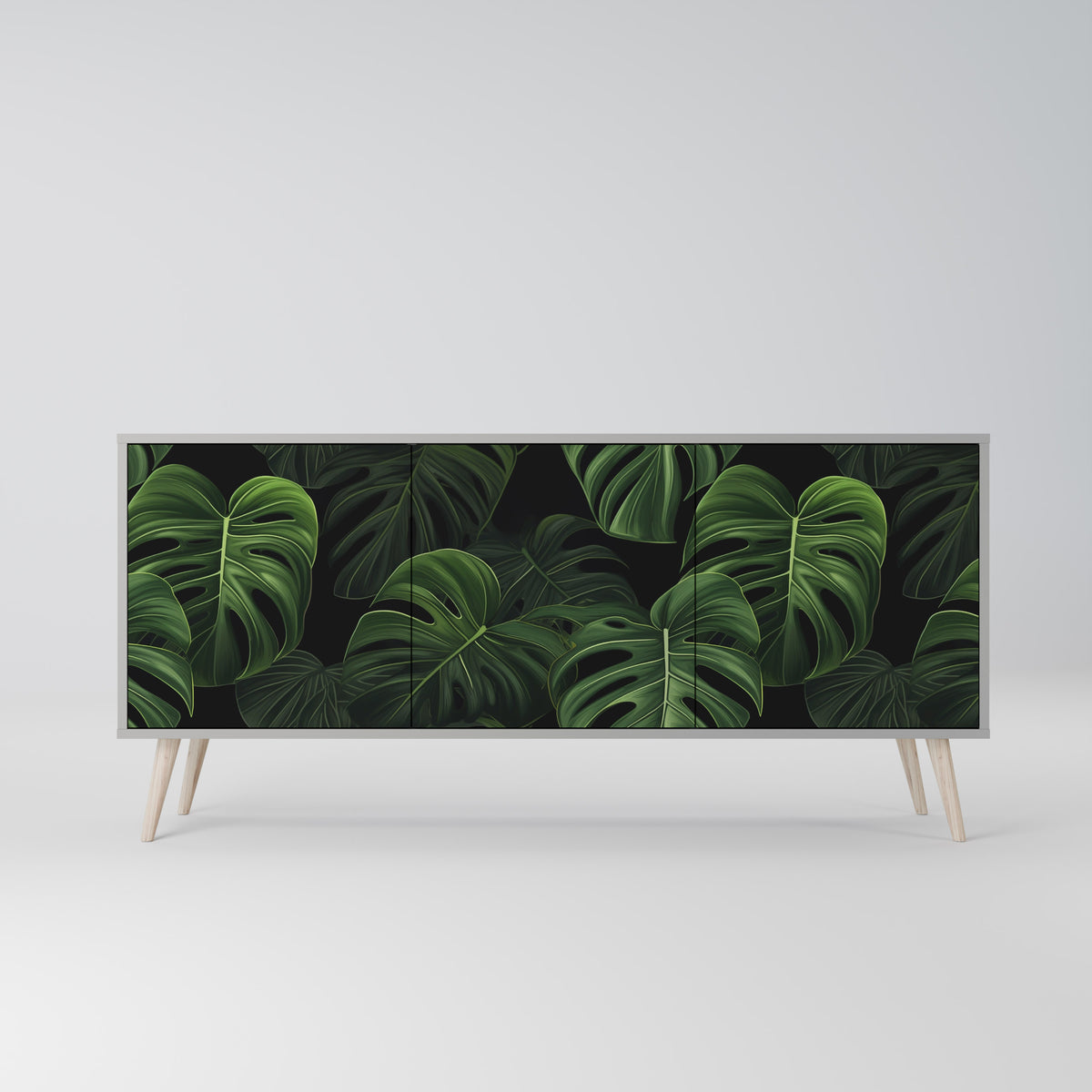 INFINITE MONSTERA Skänk med tre dörrar