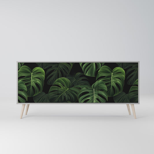 INFINITE MONSTERA 3-dörrars skänk i grå finish