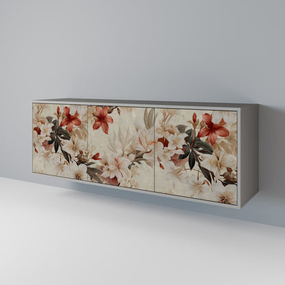 PETAL HARMONY 3-dörrars skänk i grå finish