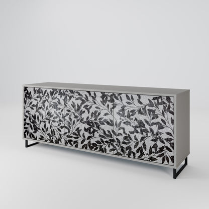 CHARCOAL SPROUT 3-dörrars skänk i grå finish