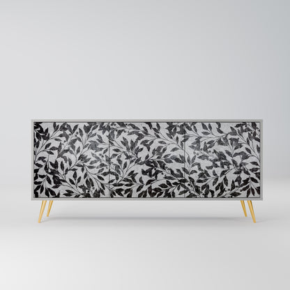 CHARCOAL SPROUT 3-dörrars skänk i grå finish