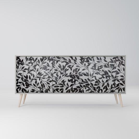 CHARCOAL SPROUT 3-dörrars skänk i grå finish