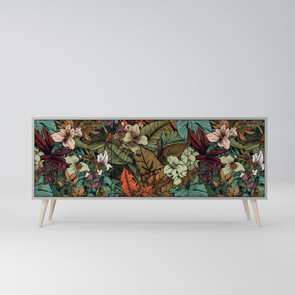 BOTANICAL EMERGENCE 3-dörrars skänk i grå finish