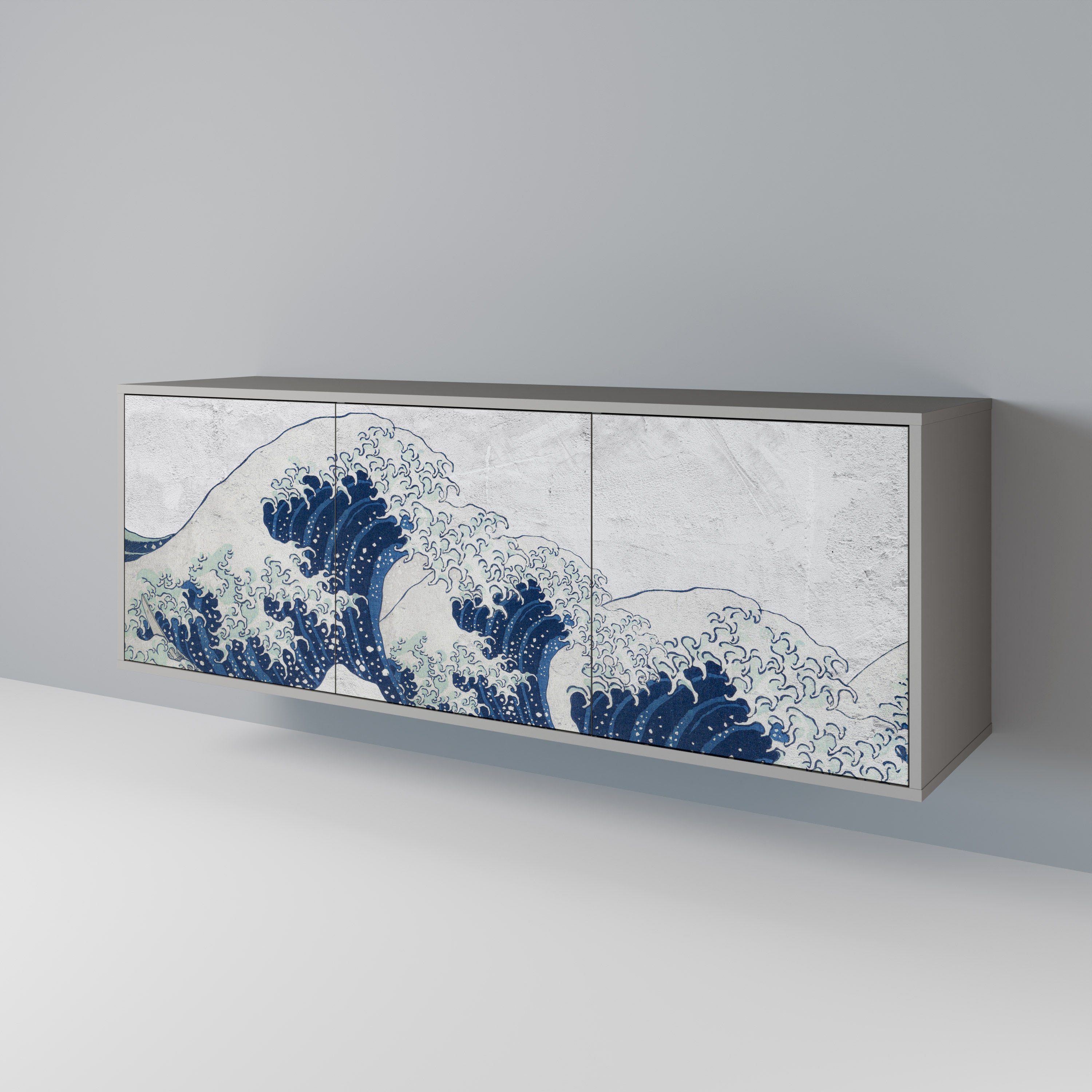 THE GREAT WAVE AT KANAGAWA 3-Door Sideboard