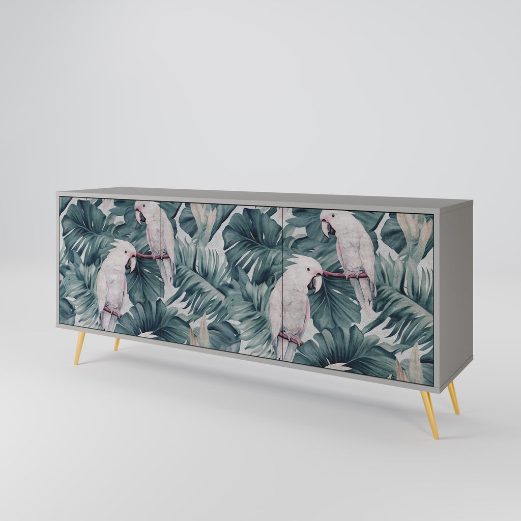 POPINJAY LOOK 3-Door Sideboard in Grey Finish