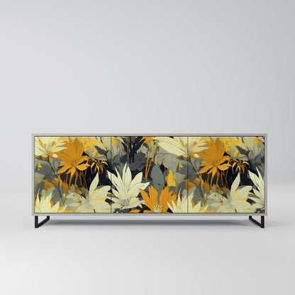 SUNKISSED LILY 3-Door Sideboard in Grey Finish