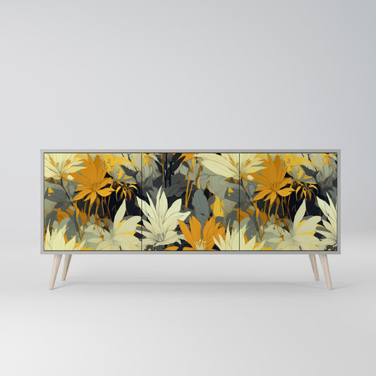 SUNKISSED LILY 3-dörrars skänk i grå finish