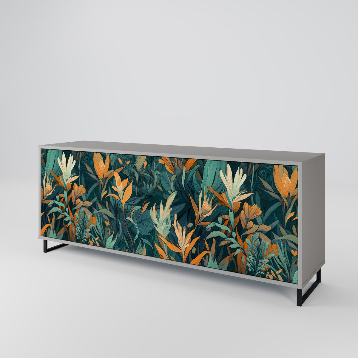 FLORAL SERENITY Skänk med tre dörrar