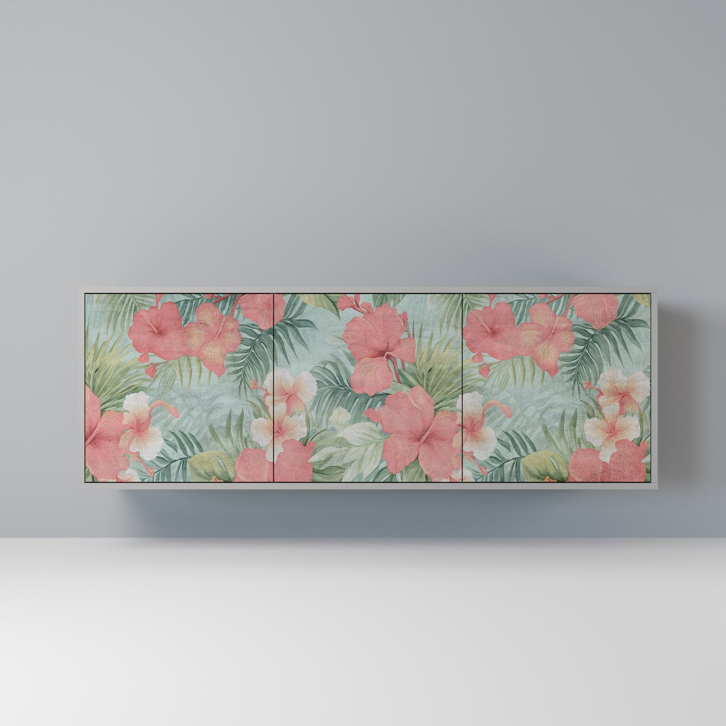 HAWAIIAN SPIRIT 3-Door Sideboard in Grey Finish