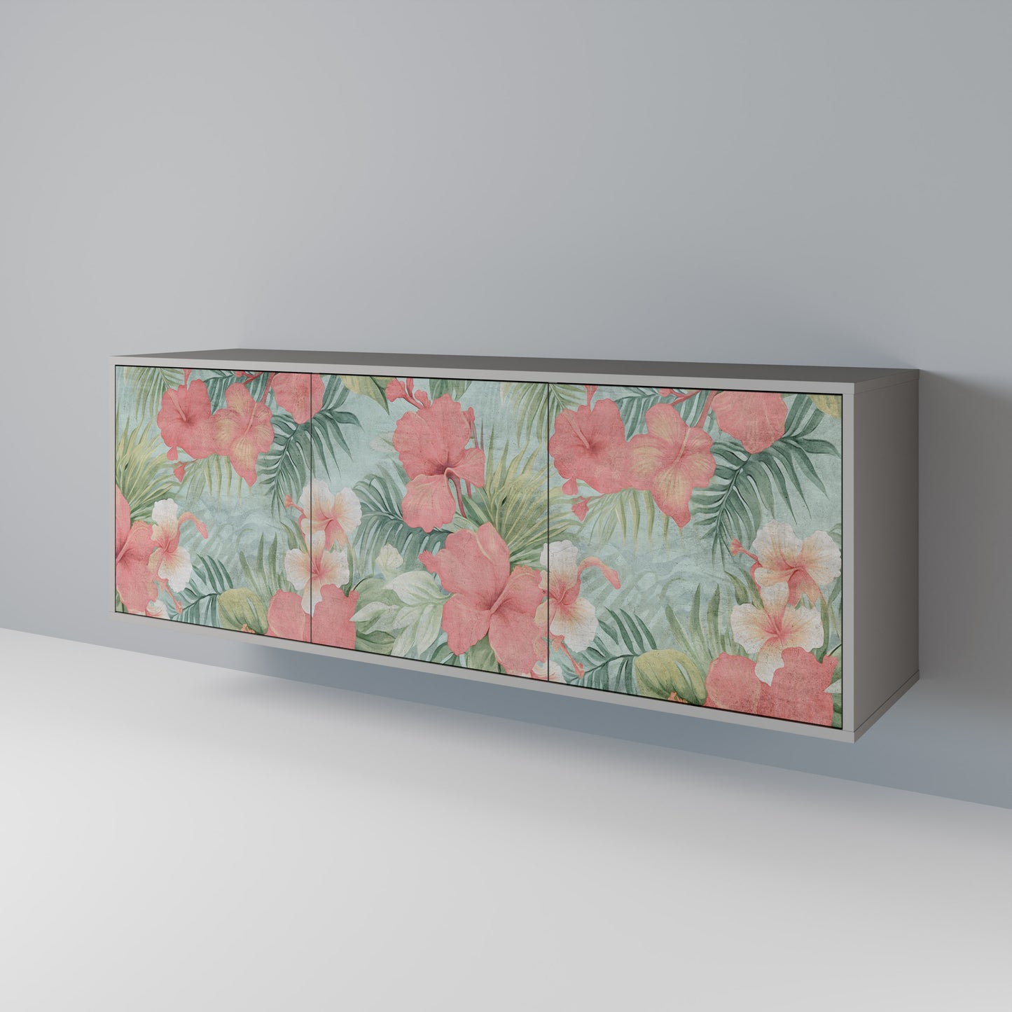 HAWAIIAN SPIRIT 3-Door Sideboard in Grey Finish