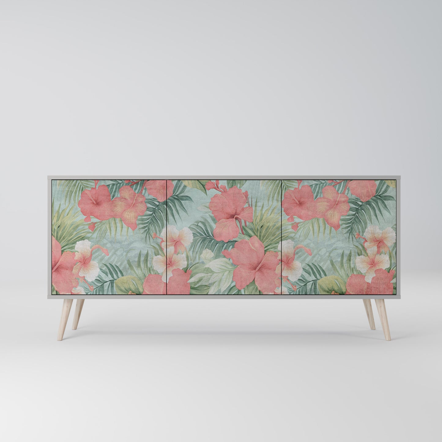 HAWAIIAN SPIRIT 3-Door Sideboard in Grey Finish