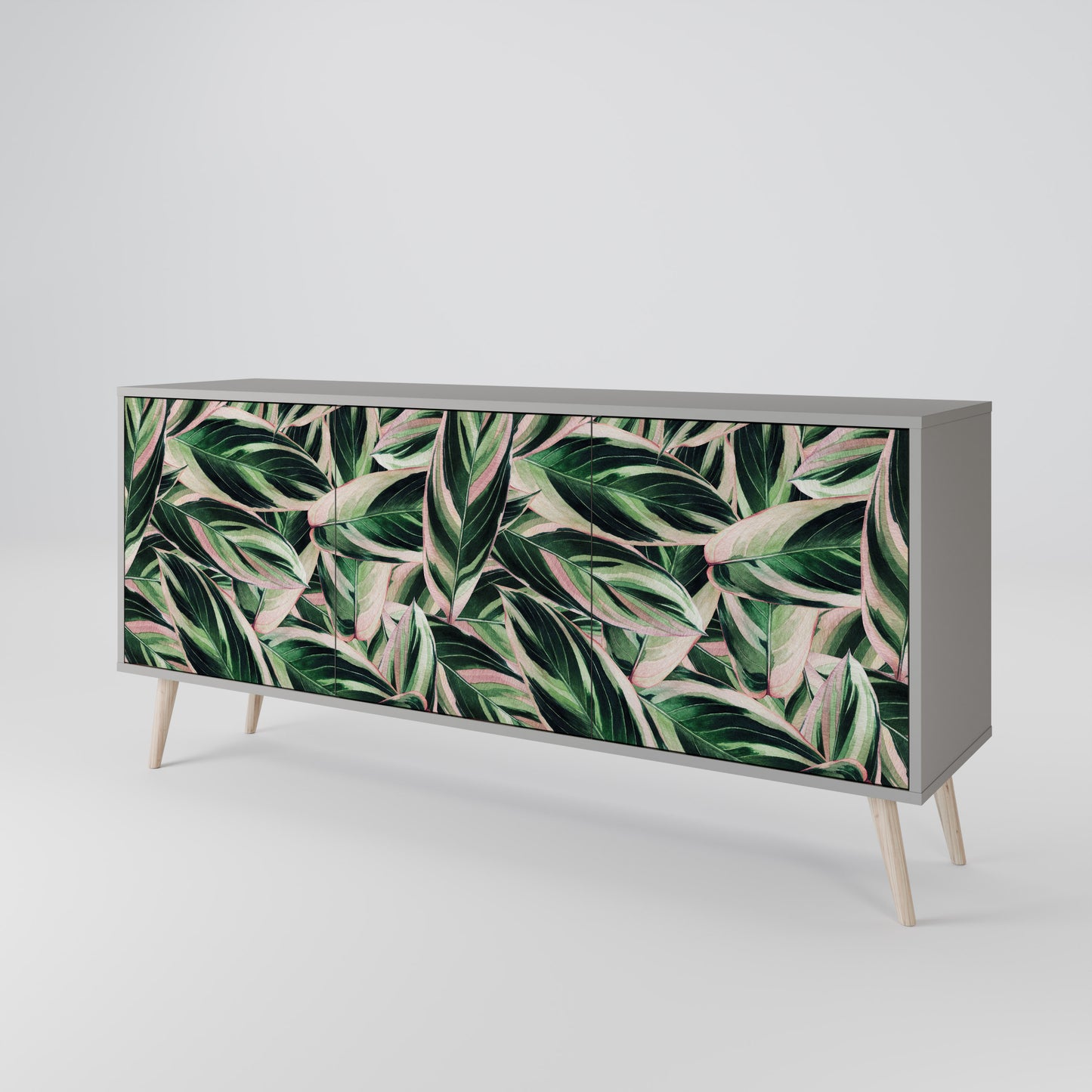 EERIE STROMANTHE 3-Door Sideboard in Grey Finish