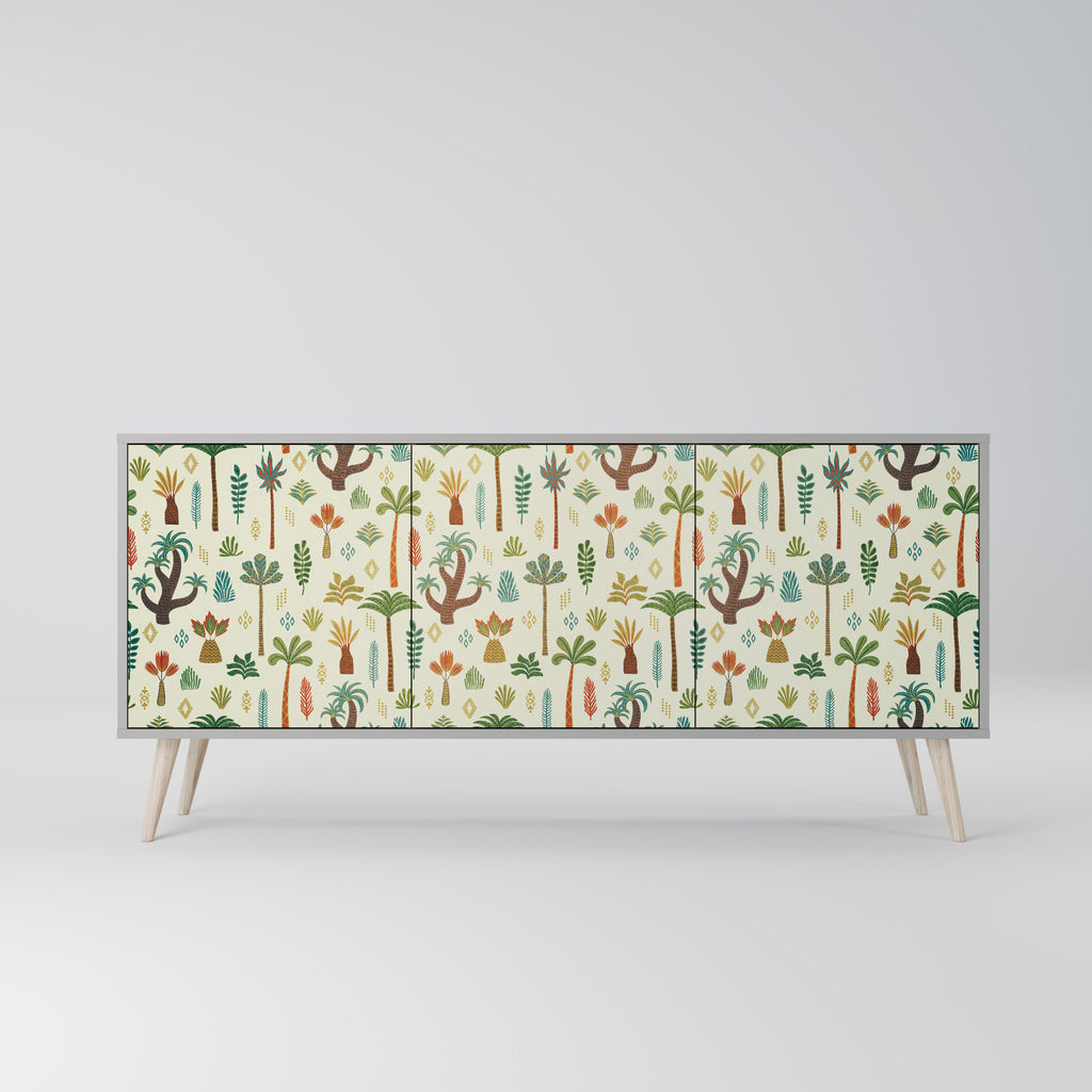 PALM SPRING 3-Door Sideboard in Grey Finish