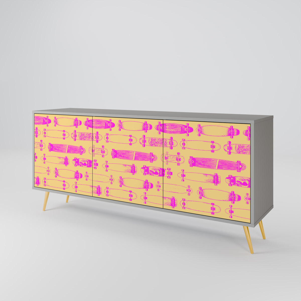 SKATEBOARD ARTISTRY 3-Door Sideboard