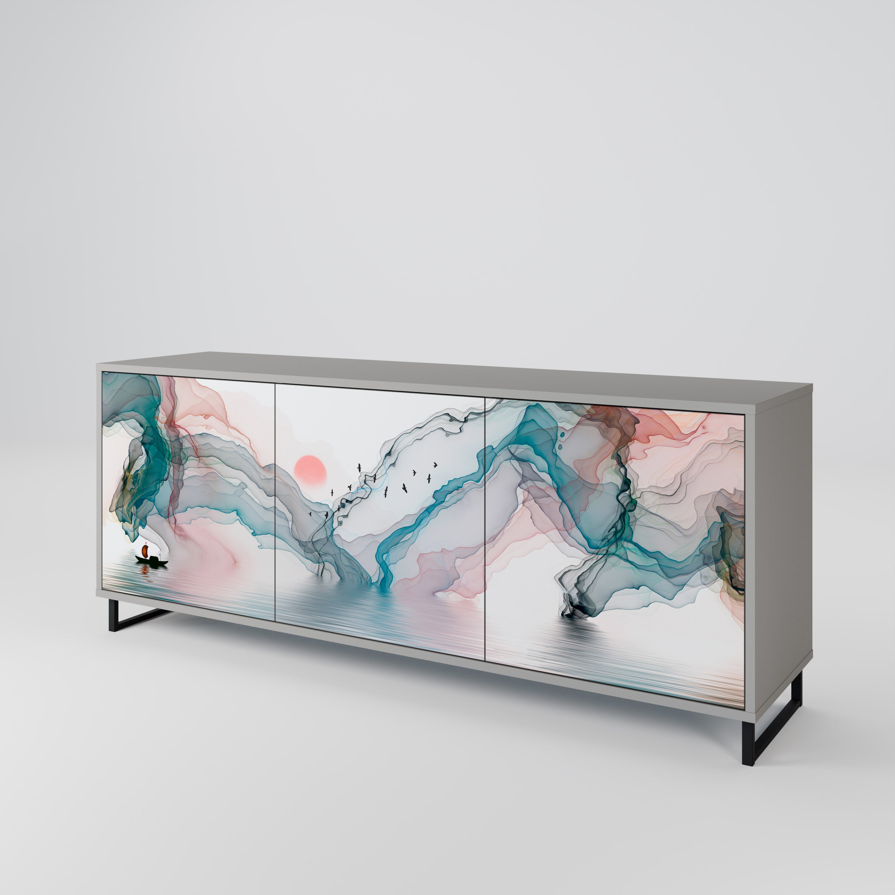 VELVET CROSSING Skänk med tre dörrar