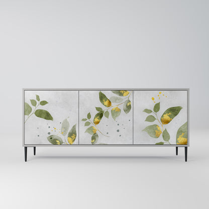 ELEGANT BOTANICS 3-dörrars skänk i grå finish
