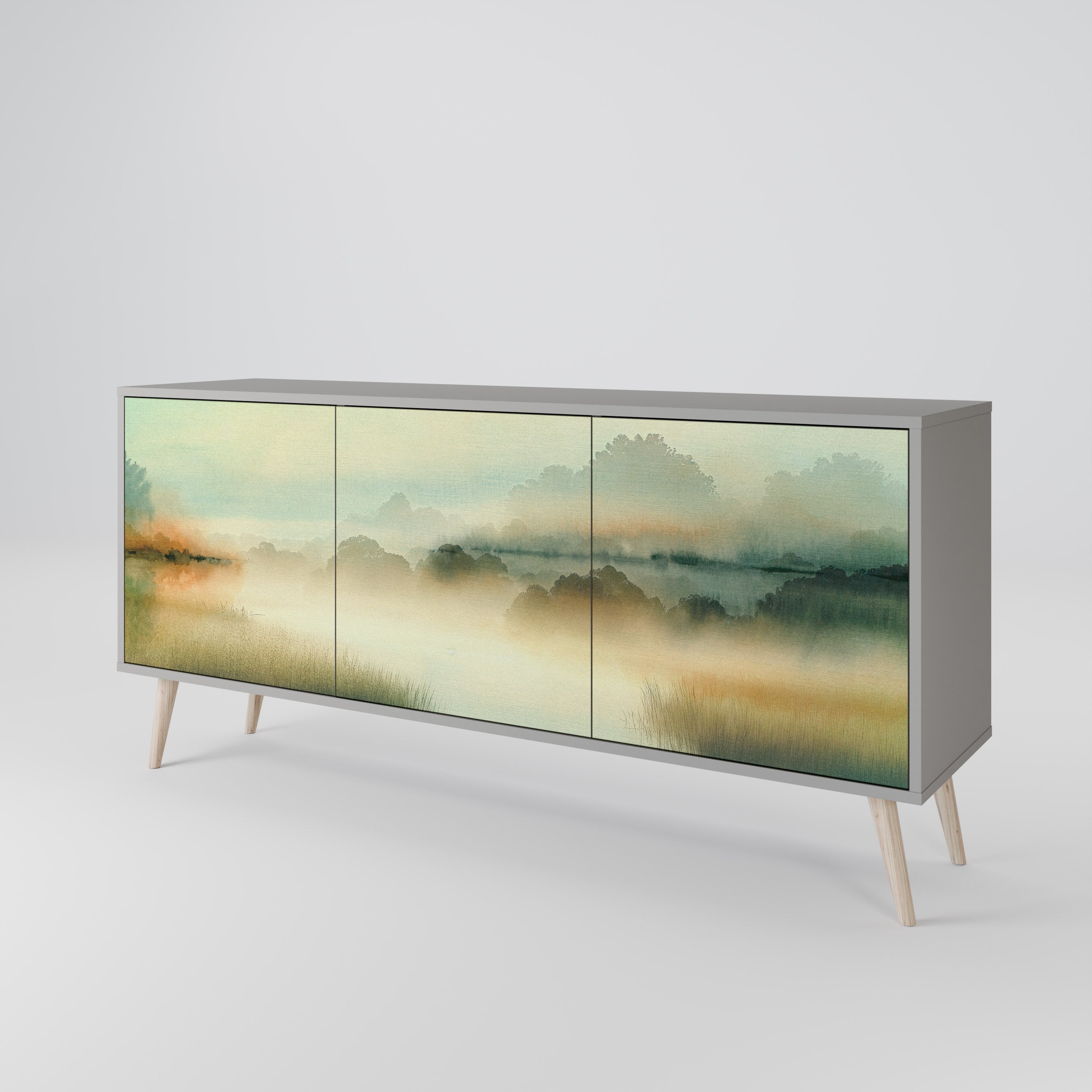 MORNING BY THE LAKE 3-Door Sideboard