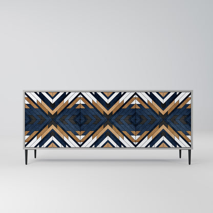 ARTFUL GEOMETRY 3-dörrars skänk i grå finish