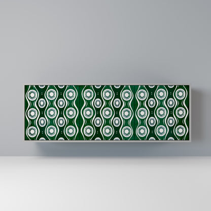 GREEN EYES 3-Door Sideboard in Grey Finish